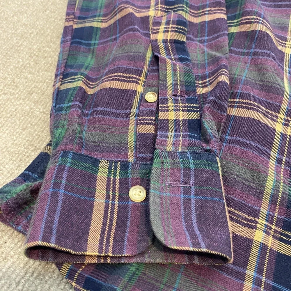 Polo Ralph Lauren Shirt Mens Medium Plaid Woven Long Sleeve 90s Classic Preppy